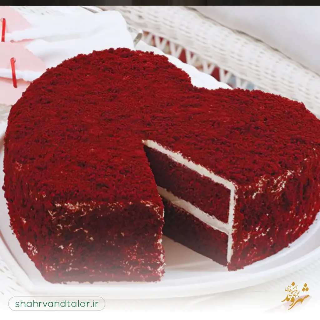 کیک عروس مخملی قزمز