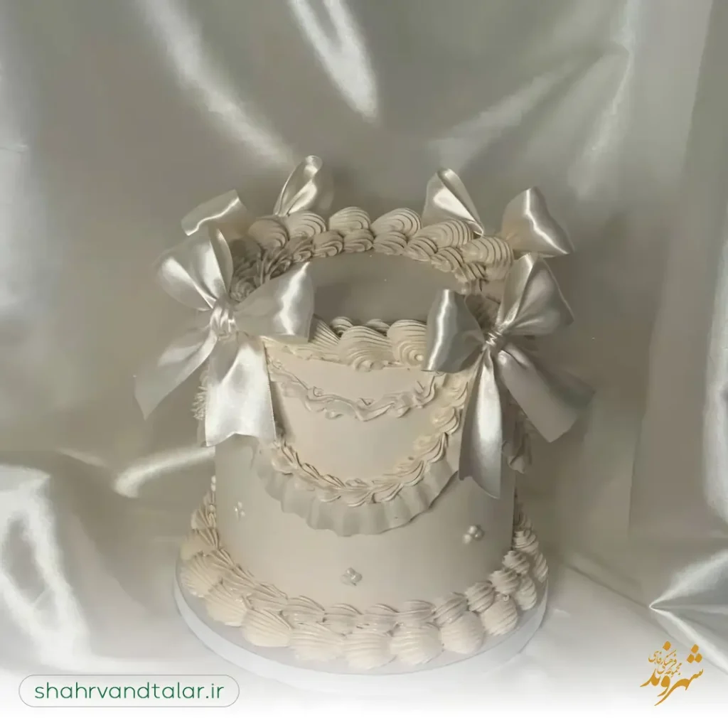 تزئین کیک با ربان 