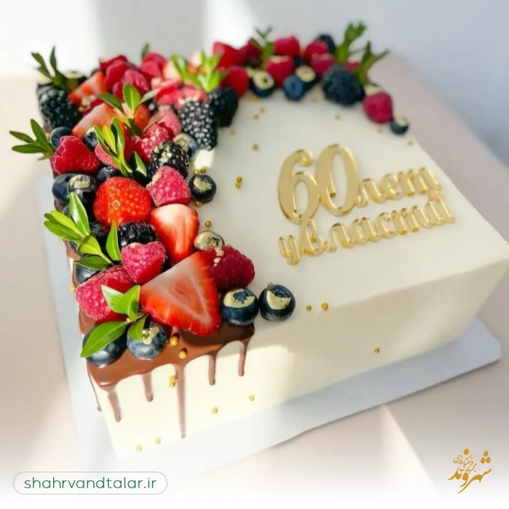 تزئین کیک میوه 