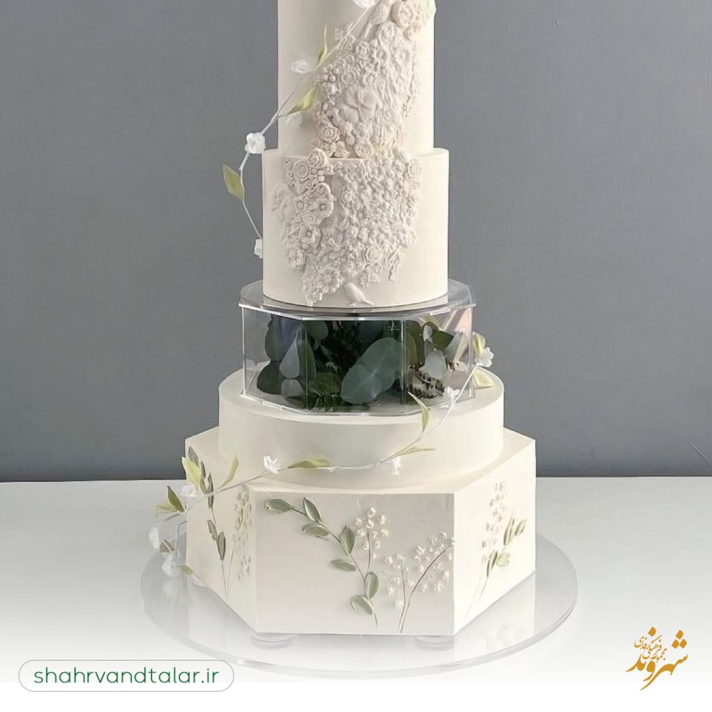 یک از انواع کیک عقدوعروسی کیک ماکتی