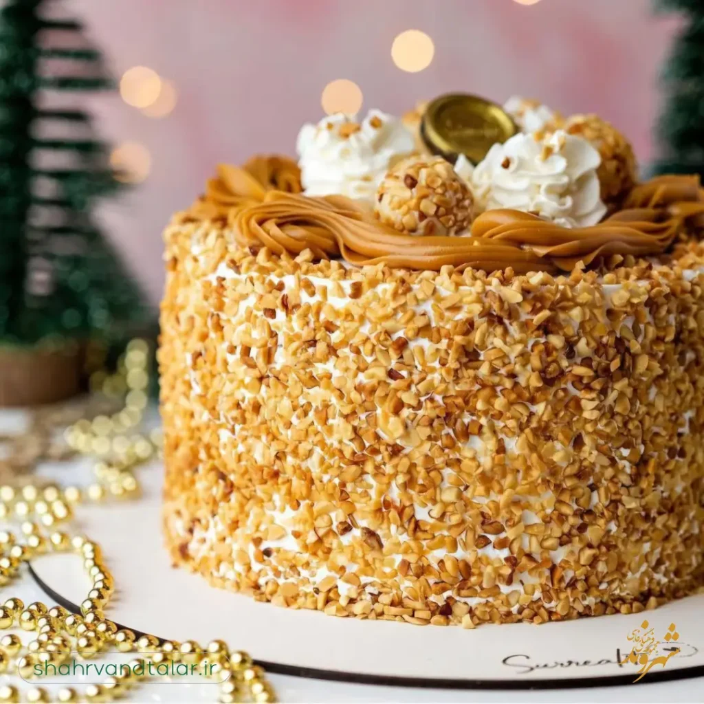 کیک عروس با طعم مغزیجات 