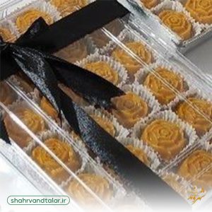 تزئین حلوا با قالب