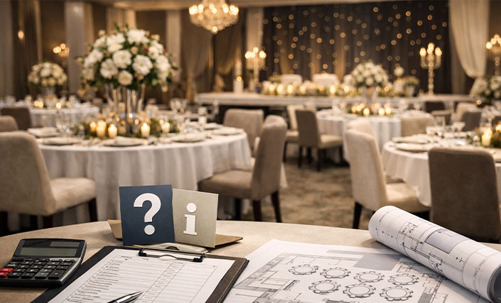 سوالات رایج درباره ظرفیت و چیدمان تالار