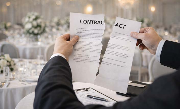 فسخ قرارداد تالار